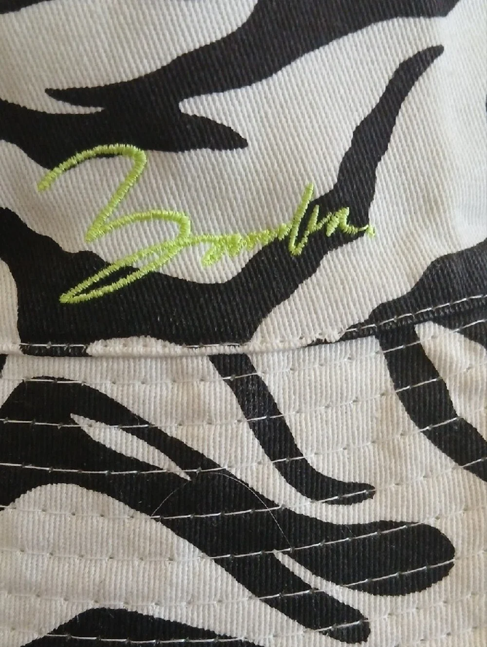 Bambola Zebra Print Bucket Hat with Reversible Neon